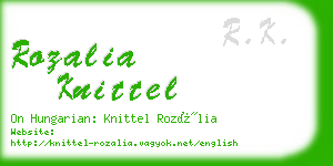 rozalia knittel business card